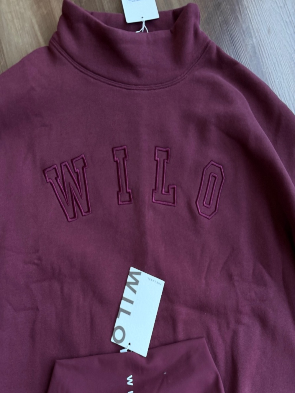 WILO THE LABEL Funnel Neck Set | Small | Burgundy 🤎🍂 - Picture 5 of 5